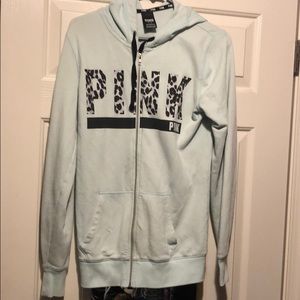 Mint blue pink hoodie